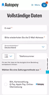 Schritt 5 Digitale Streckenmaut Österreich kaufen bei Autopay