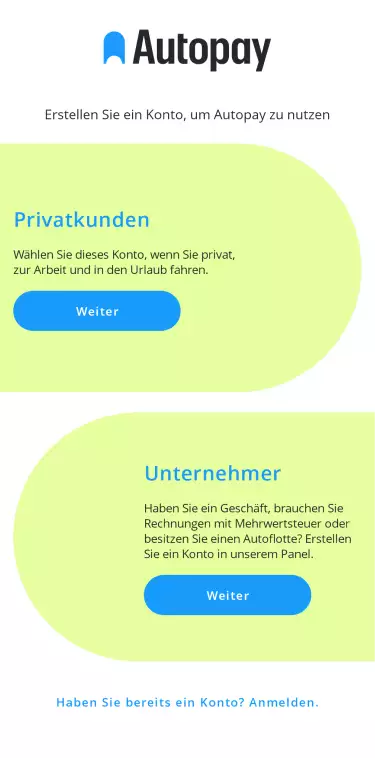 Autopay-App  Schritt 2