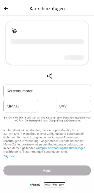 Autopay-App Schritt 7