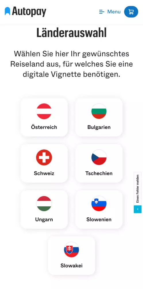 Autopay kaufe e-Vignette für die Bulgarien Schritt 7