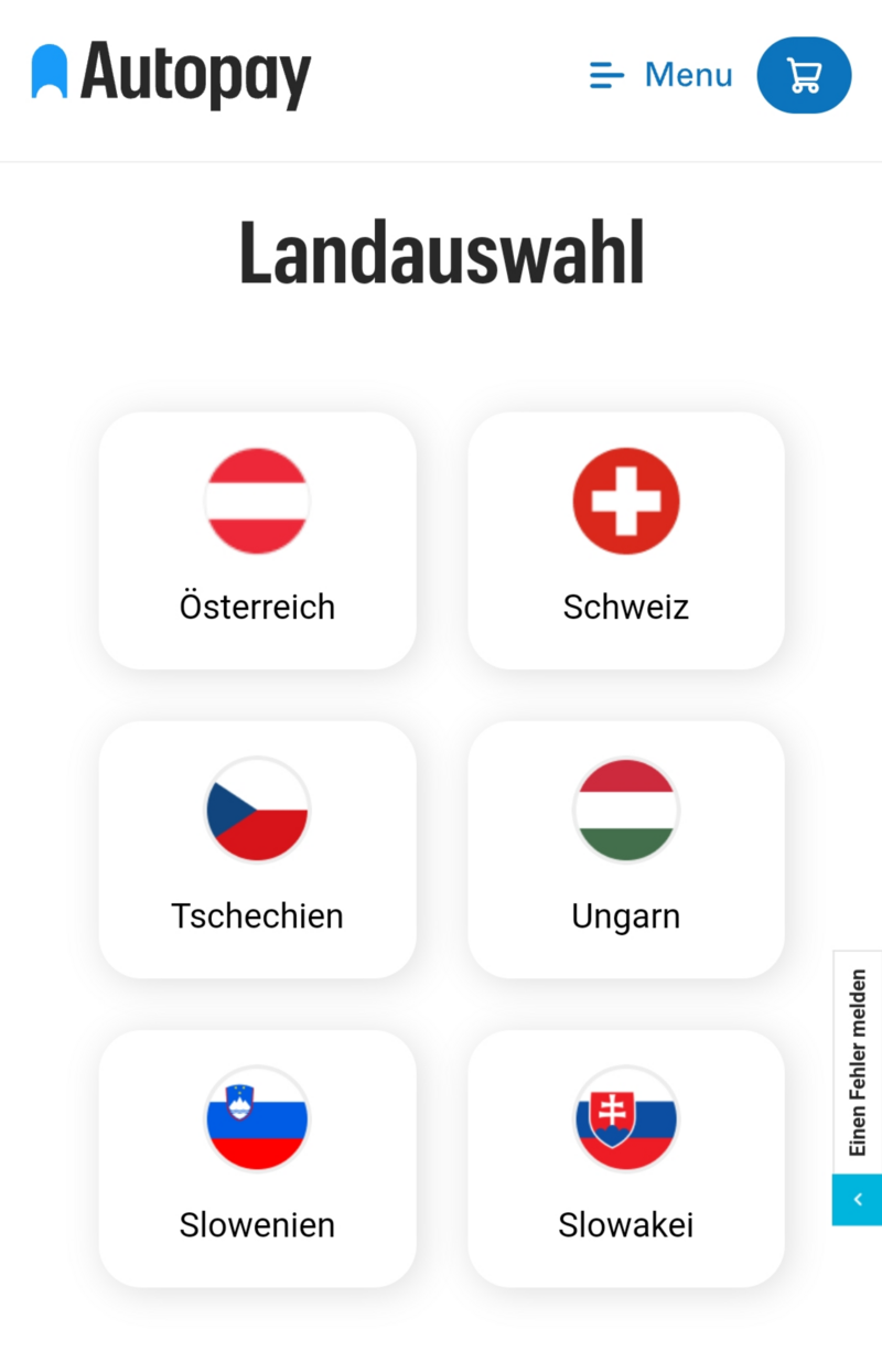 Autopay kaufe e-Vignette für die Slowakei Schritt 7