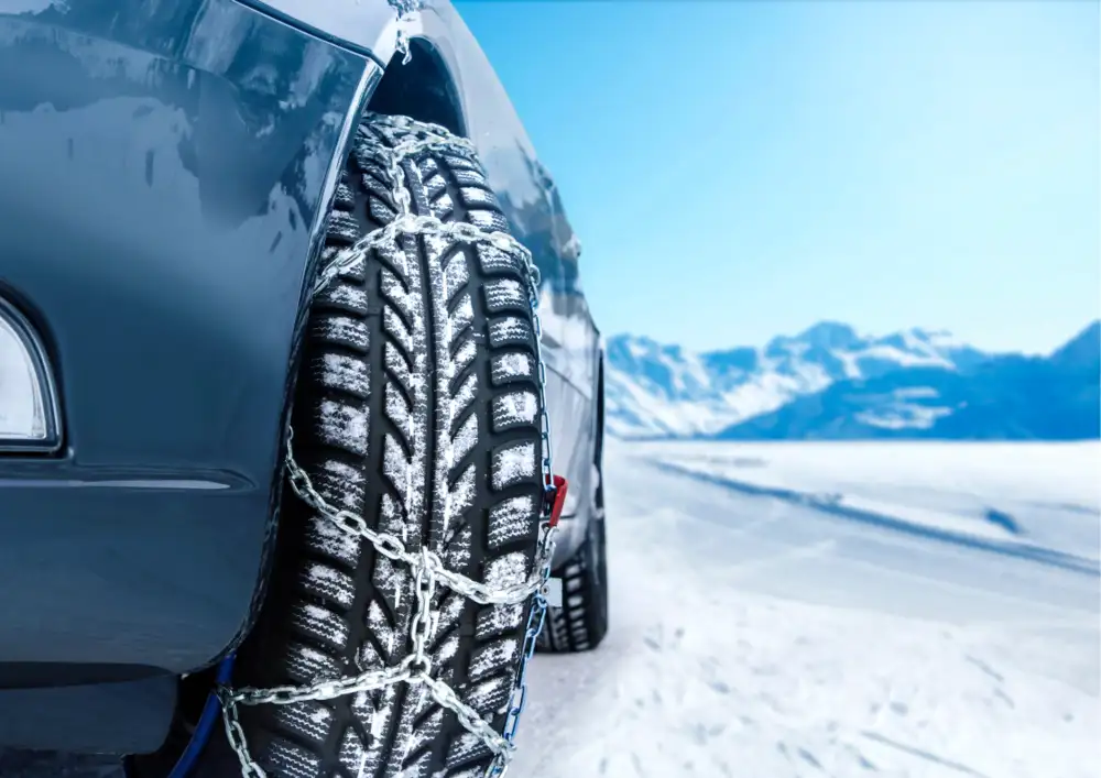 Schneeketten - Höchstgeschwindigkeit und Schneekettenpflicht.